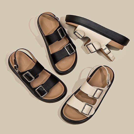 Sandal nữ quai da mềm mịn LEGEND chất êm ái fullbox QC