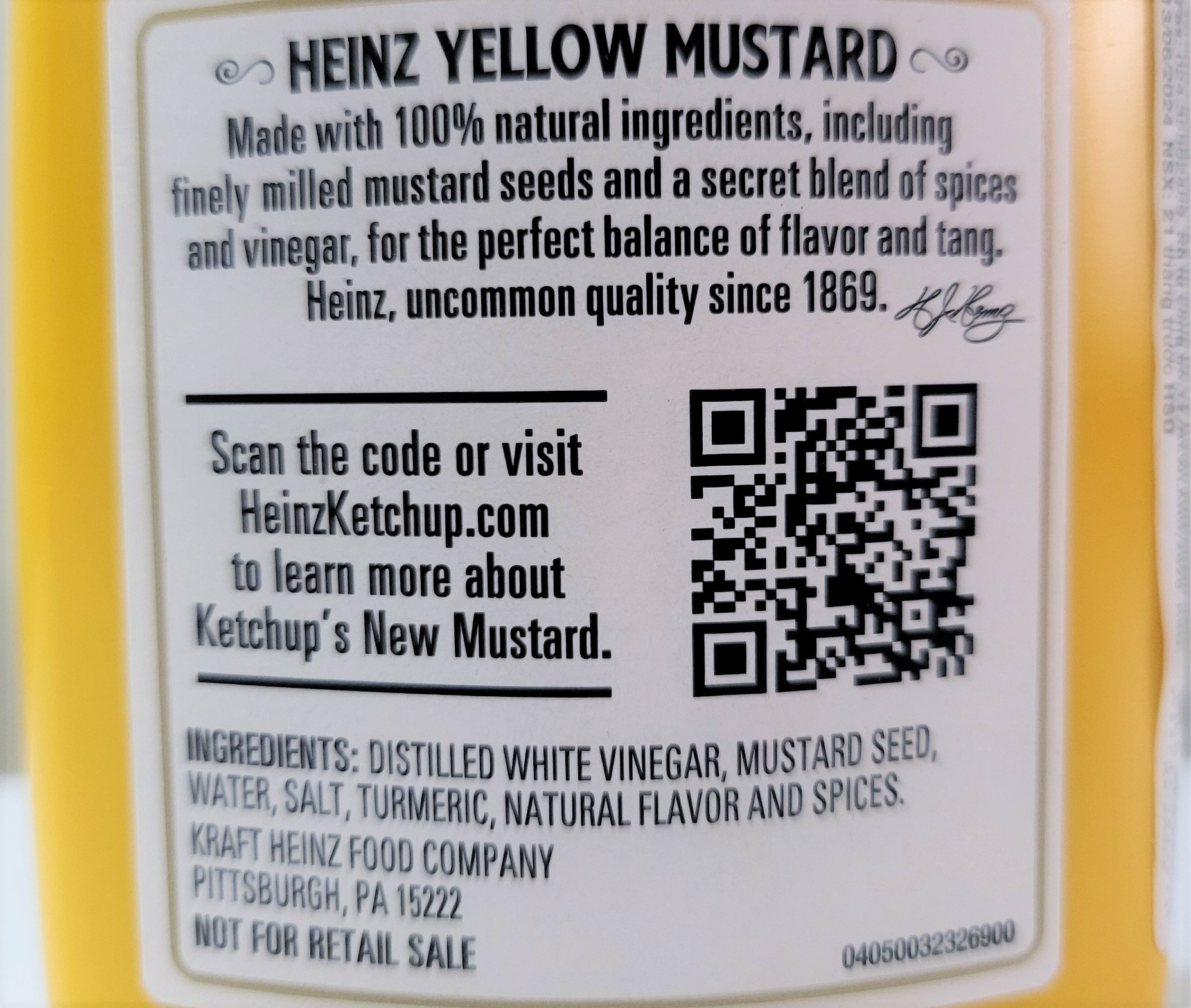 [Chai 255g] MÙ TẠT VÀNG [USA] HEINZ Yellow Mustard