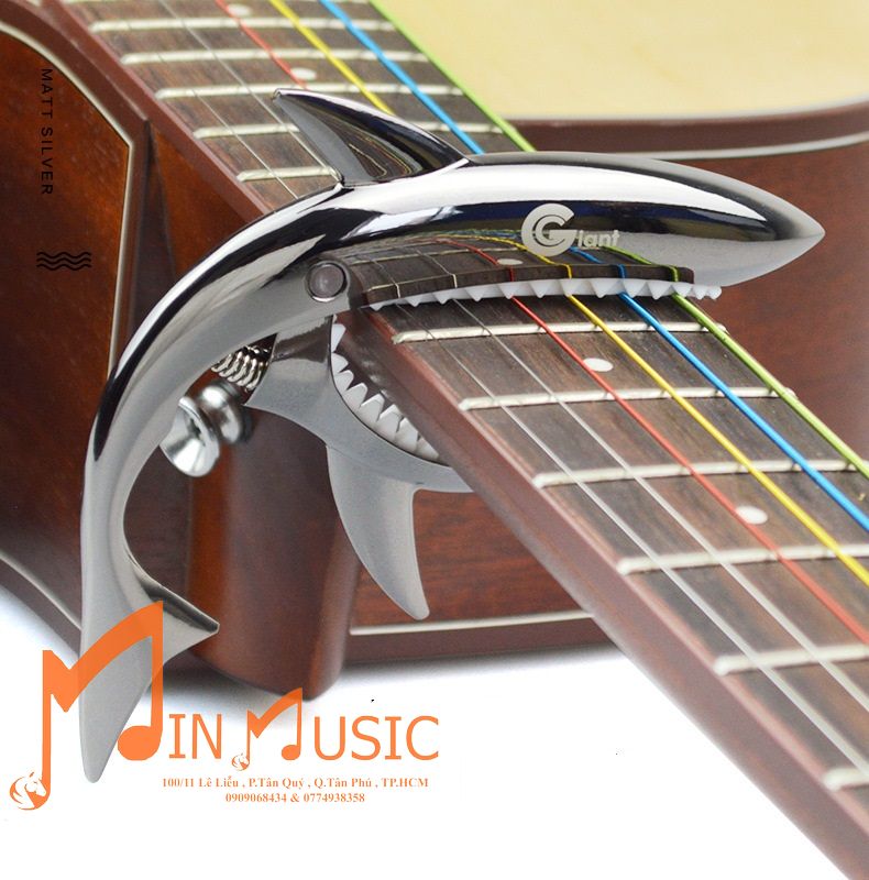 Capo Đàn Guitar /Hình Cá Mập loại cao cấp hợp kim ko gỉ