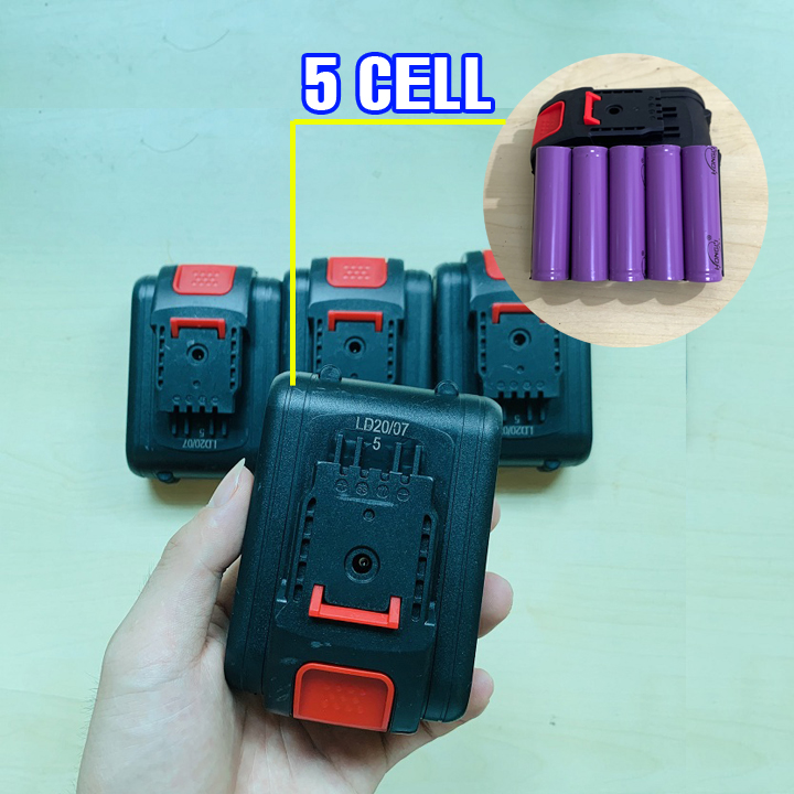 Pin máy khoan pin 5 cells .