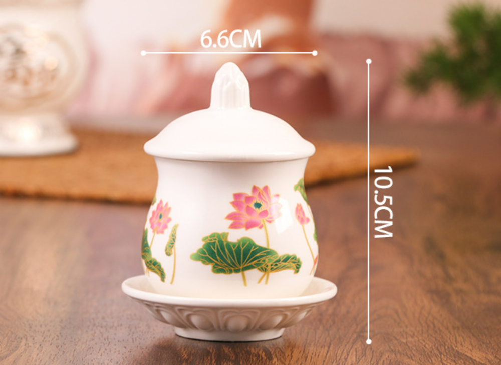 Chén nước hoa sen dâng phật, chén nước hoa sen dùng để dâng nước thờ cúng kiếng