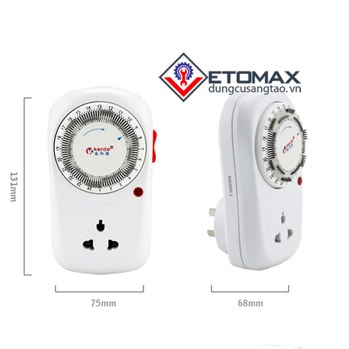 Ổ cắm hẹn giờ lập trình cơ kerde tw-e05