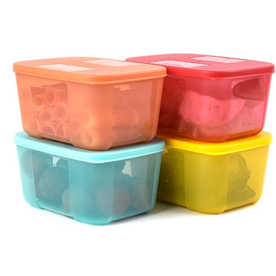 Bộ hộp trữ đông Tupperware Freezermate Rainbow 650ml (set 4)