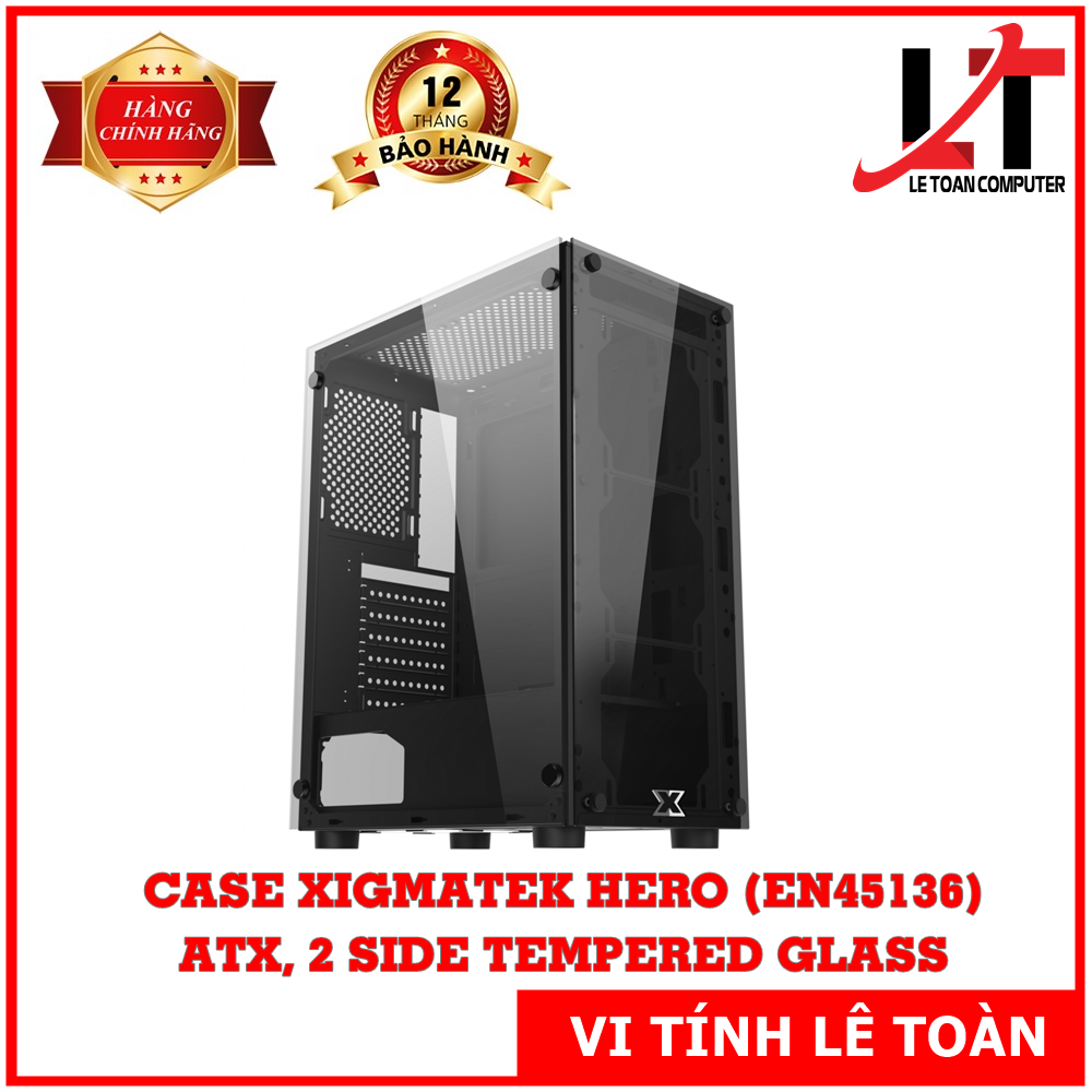 Vỏ Case XIGMATEK HERO (EN45136) - ATX, 2 SIDE TEMPERED GLASS
