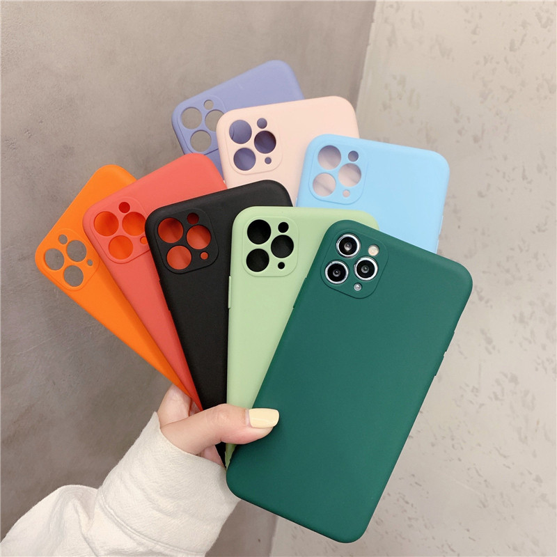 Ốp Lưng Silicon Màu Bảo Vệ CAMERA