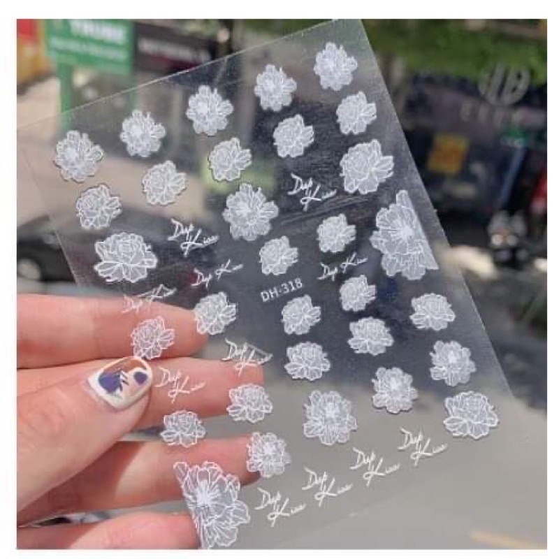Sticker hình dán móng Hoa 3D các mẫu HOT siêu đẹp