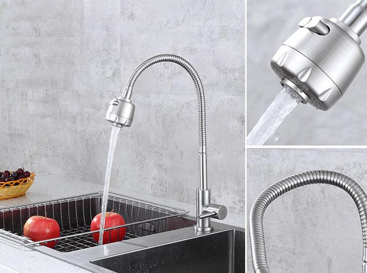 Đầu vòi rửa chén, bát tăng áp xoay 360 độ - 2 chế độ,đầu vòi rửa chén tăng áp 2 chế độ phun