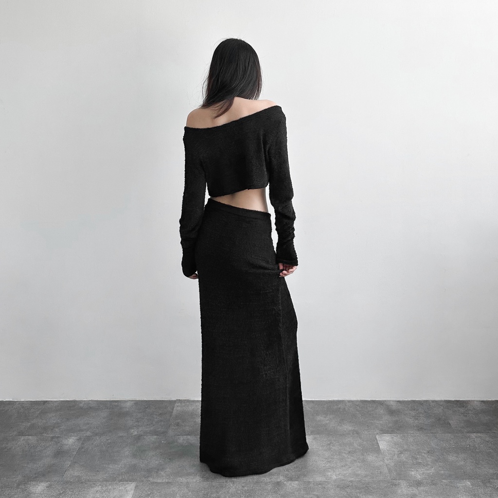 HIGHCHIC - FAIRY SET - Set váy đen lông thỏ cực slay