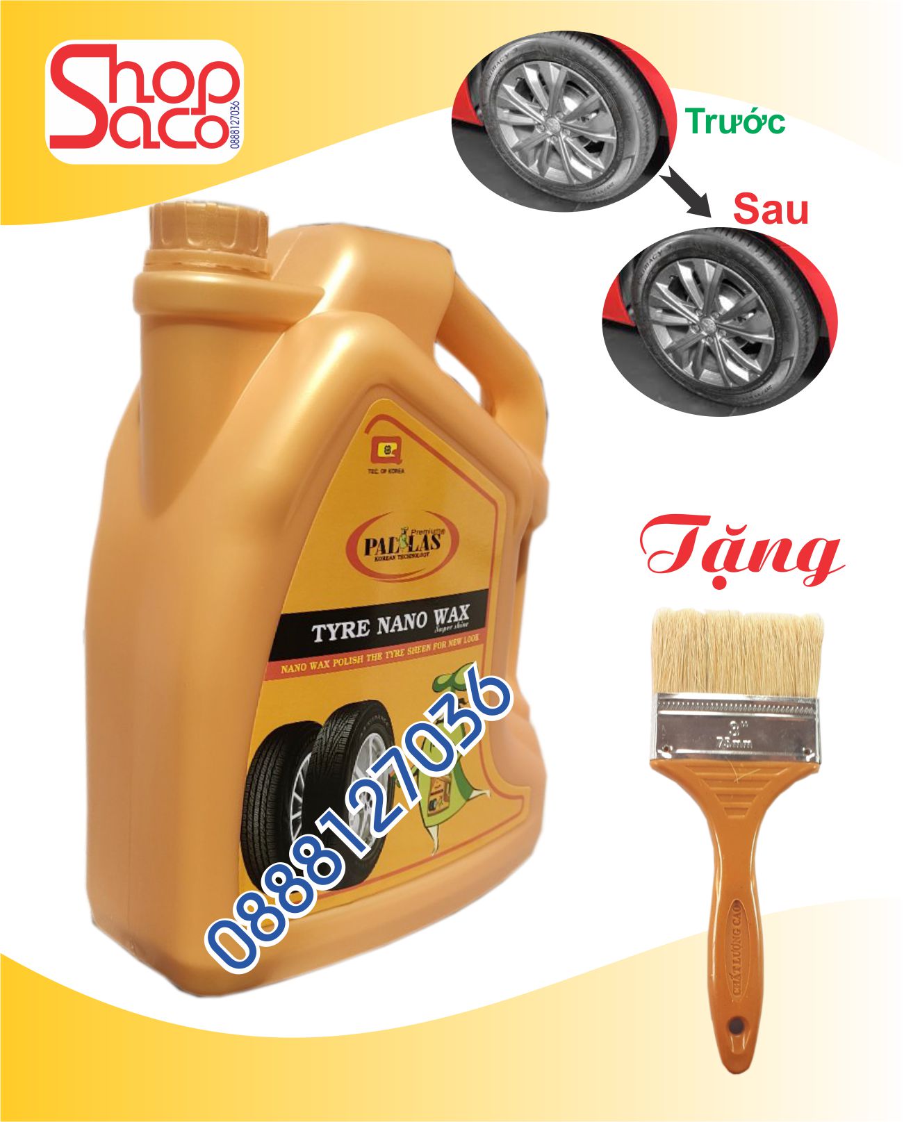 Wax Đánh Bóng Vỏ (Lốp) Xe Pallas - 6L