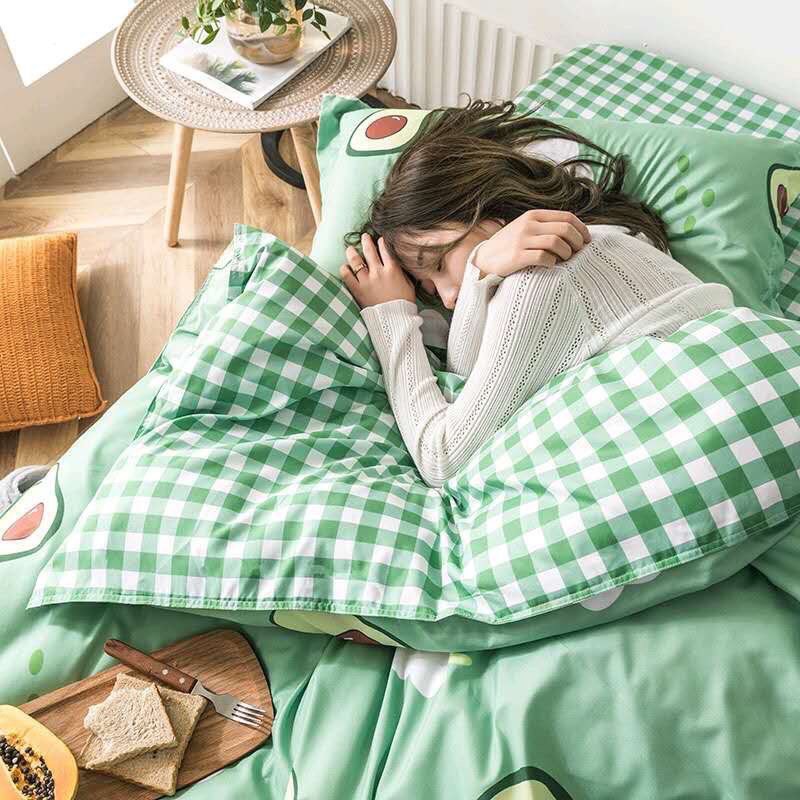 BỘ CHĂN GA GỐI TRÁI BƠ XANH