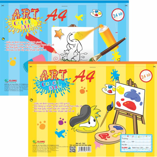Sổ vẽ A4 Klong vở vẽ A4