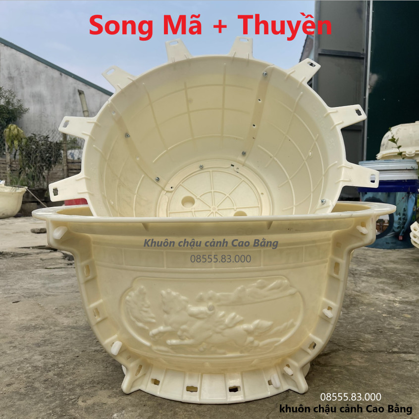Khuôn đúc chậu cảnh tròn 60 [khuôn chậu ABS siêu bền có lòng trong]
