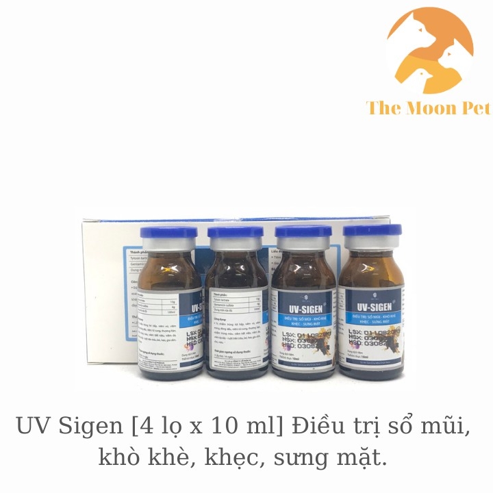 UV SIGEN [ combo 4 chai x 40ml  ] Dùng gà khò khè, phân xanh , thương hàn , sưng phù đầu