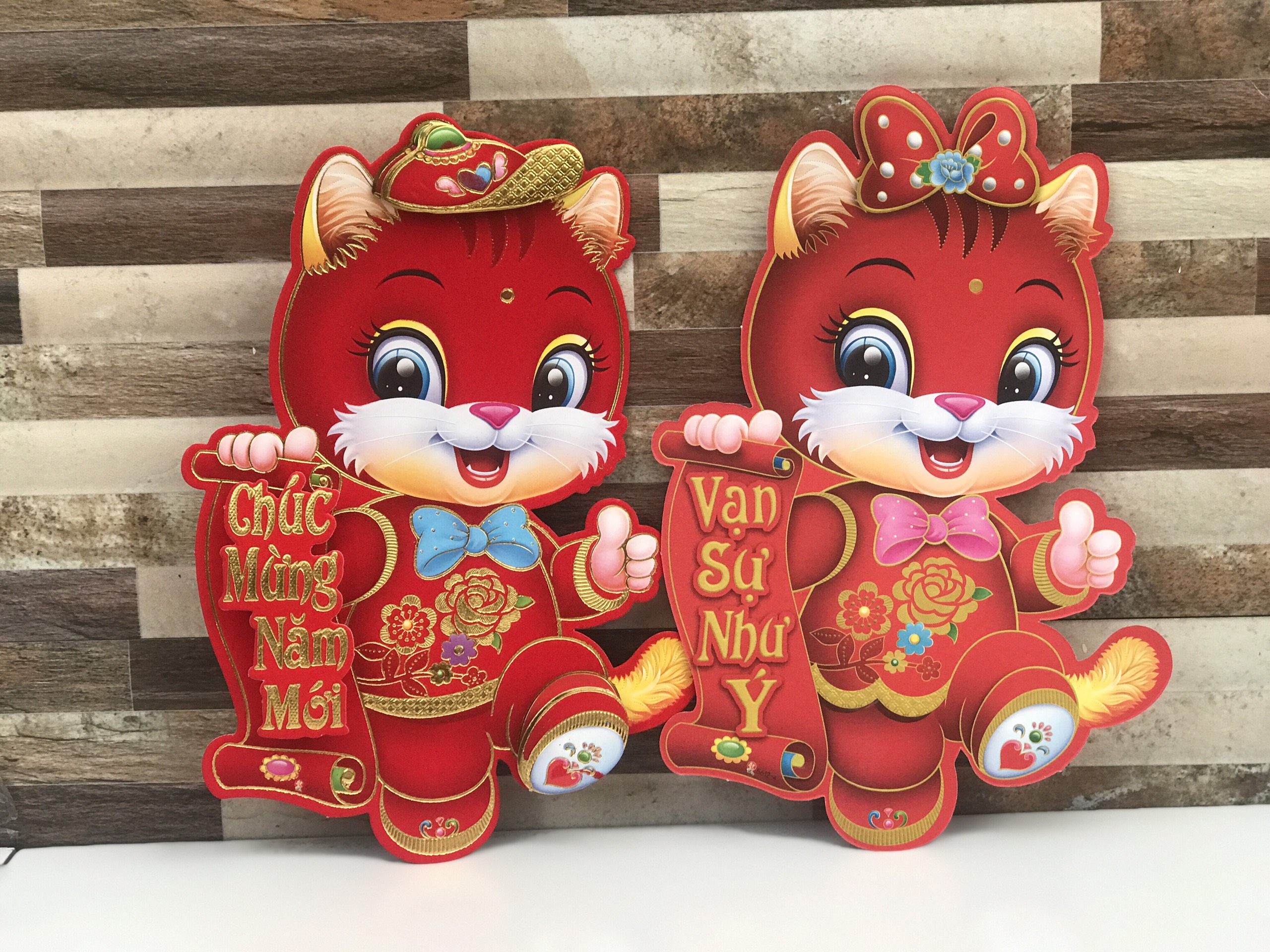 Decal Tết , decal trang trí Tết dán kính, dán tường