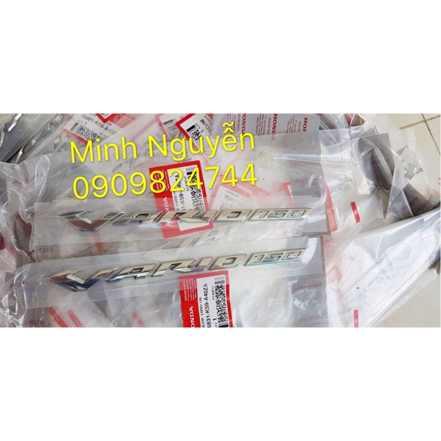 Tem chữ nổi vario 150 đời 2017 chính hãng