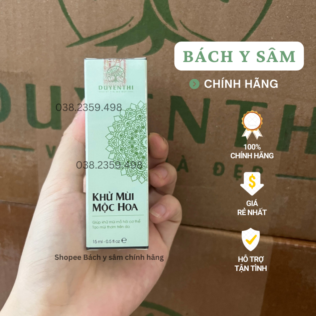 MỘC HOA BÁCH Y SÂM KHỬ MÙI HIỆU QUẢ THỎA SỨC TỰ TIN (Mẫu mới 15ml)