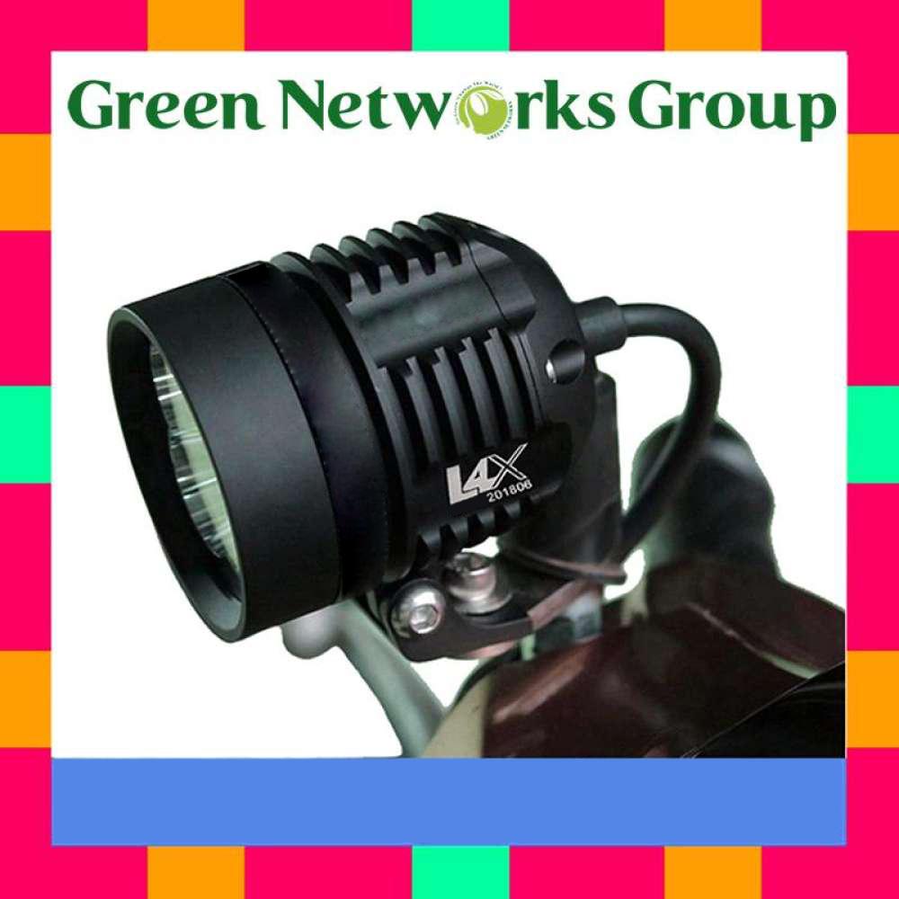 Đèn trợ sáng L4X pha đèn led xe máy ánh sáng trắng dành để gắn mọi loại xe máy trợ sáng lắp ô tô led trợ sáng xe đạp điện phù hợp tiêu chuẩn đường bộ + Tặng công tắc GreenNetworks