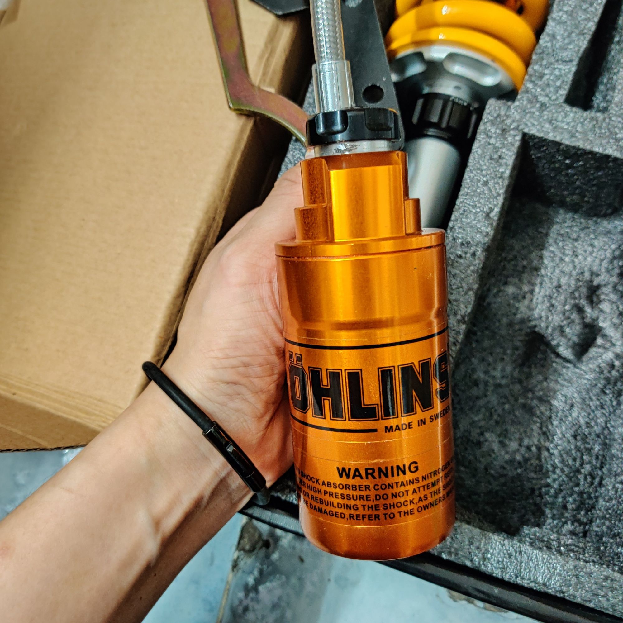 [HCM]phuộc ohlins bình dầu gắn raider satria