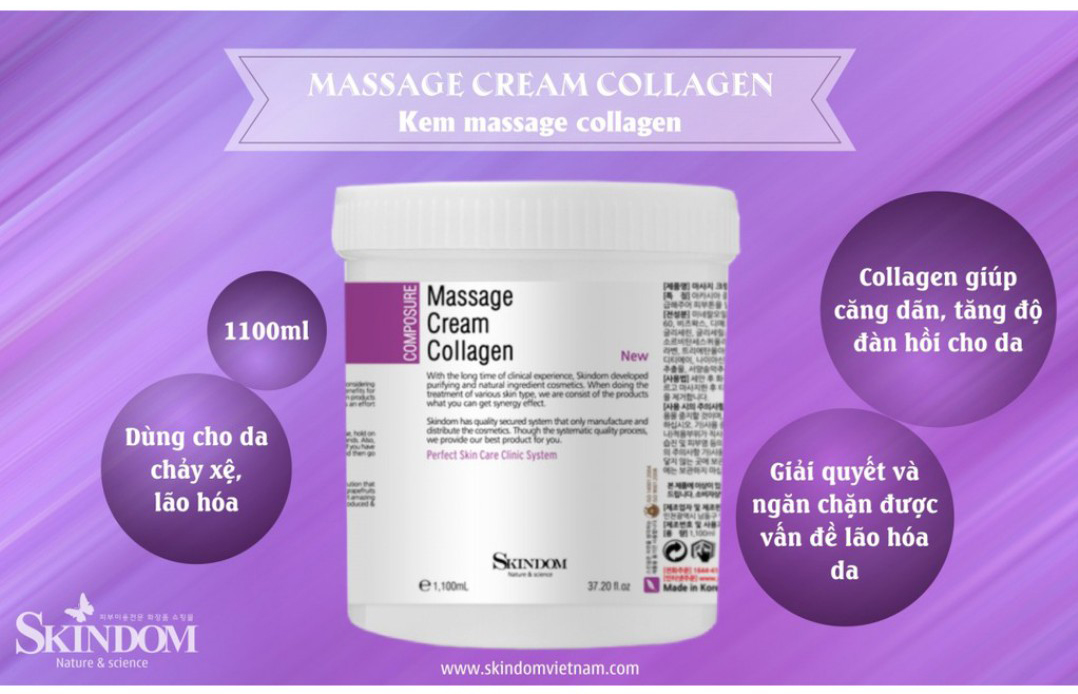 Kem Massage Collagen Skindom 1100g