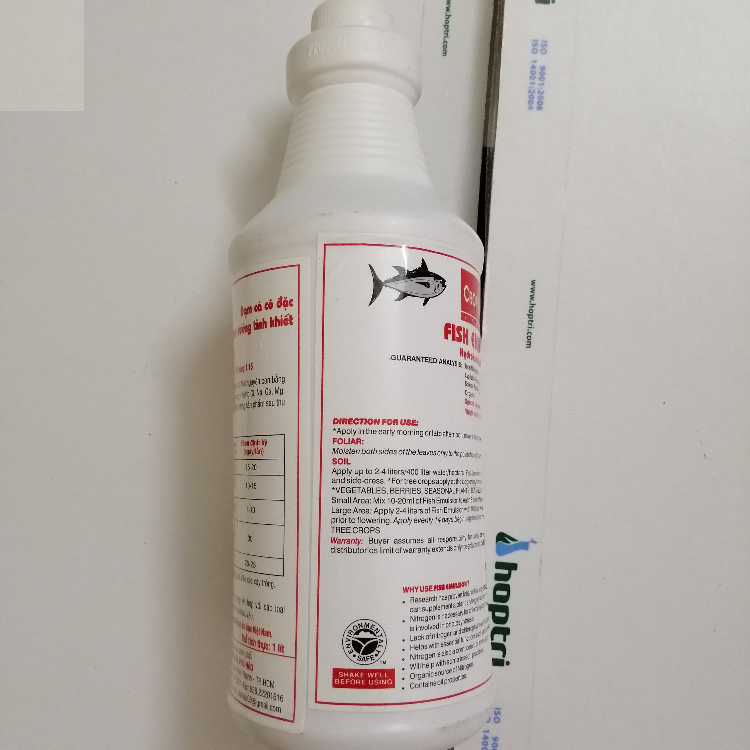 Phân cá hữu cơ đậm đặc Fish Emulsion nhập khẩu từ Mỹ - 250ml