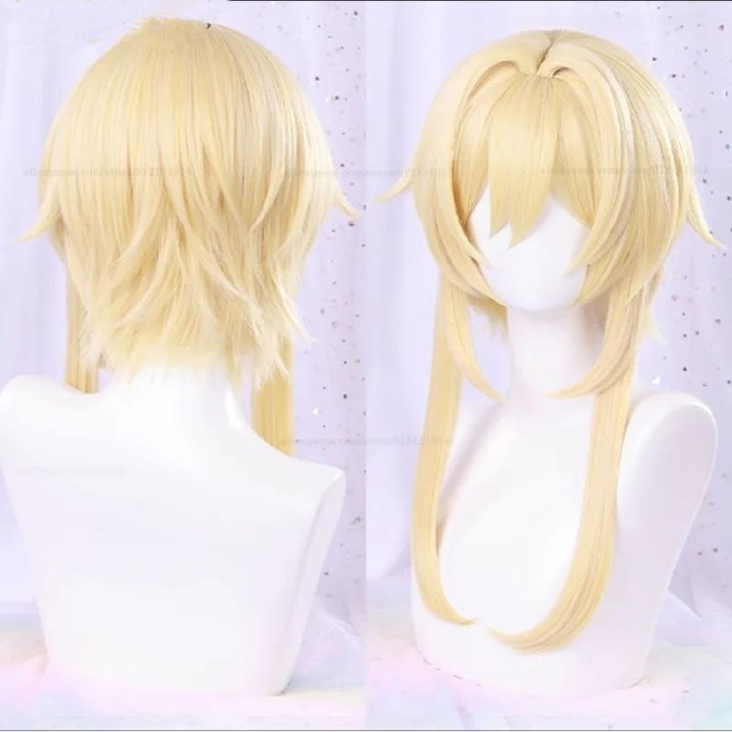 [Sẵn] Wig/tóc giả Lumine và Aether Traveller - Genshin Impact màu vàng [Miu Cosplay]