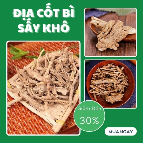 Địa cốt bì khô túi lớn loại 1kg - Hàng công ty chất lượng cao - Chuyên dùng để pha trà hỗ trợ cải thiện đường huyết