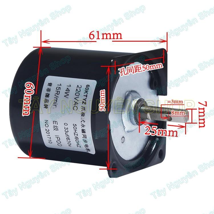 Động cơ giảm tốc 14W 220V 5RPM - 20RPM -30RPM-50RPM