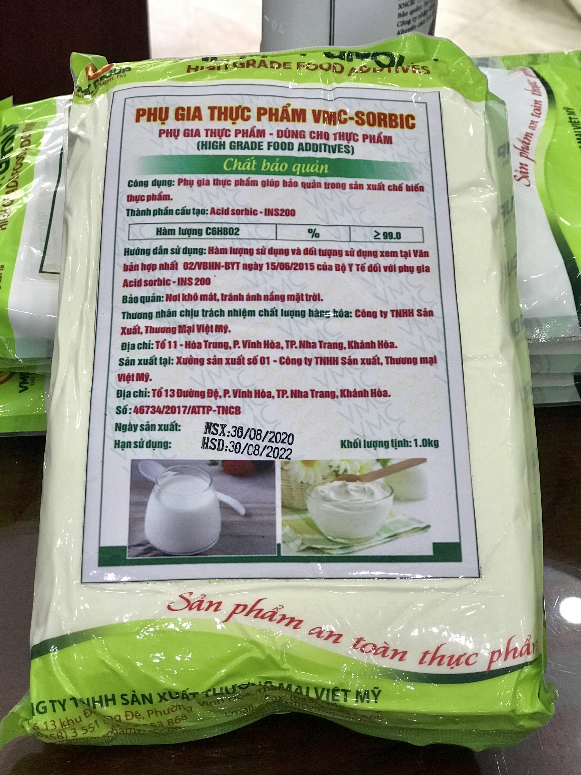 1 KG VMC SORBIC PHỤ GIA BẢO QUẢN THỰC PHẨM
