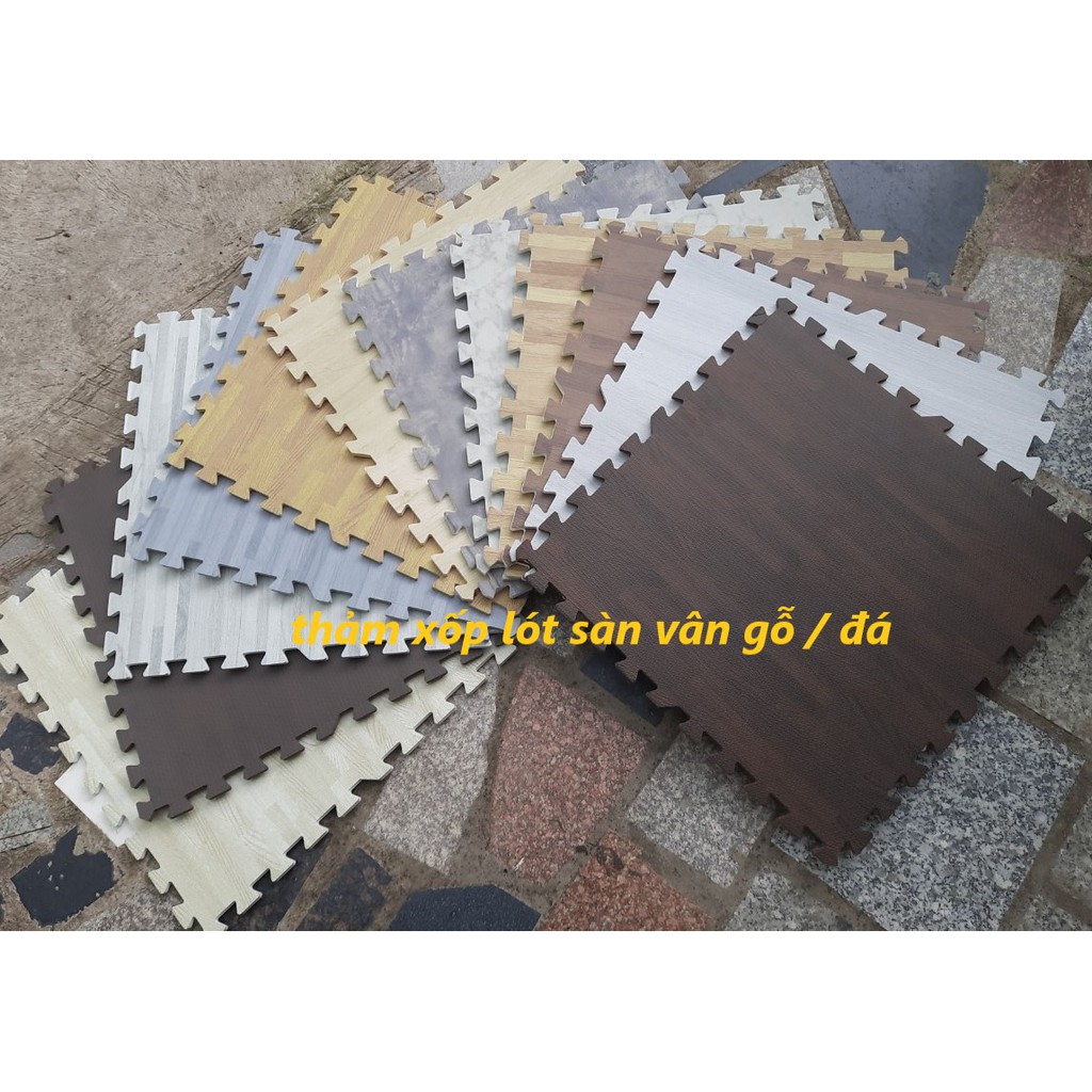 THẢM XỐP LÓT SÀN VÂN GỖ SIZE 60cm x 60cm