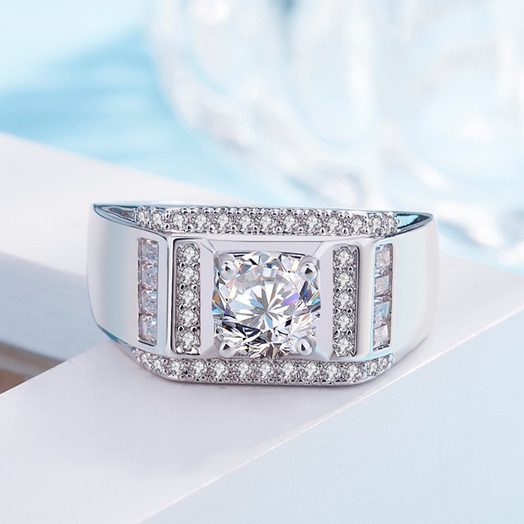 Nhẫn thời trang nam HK bạc ý S925 N56