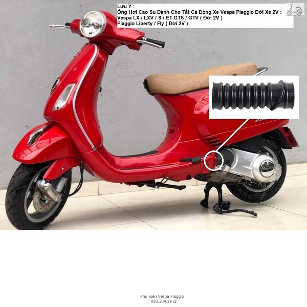 Ống Thông Hơi Đầu Bưởng Côn Vespa Piaggio