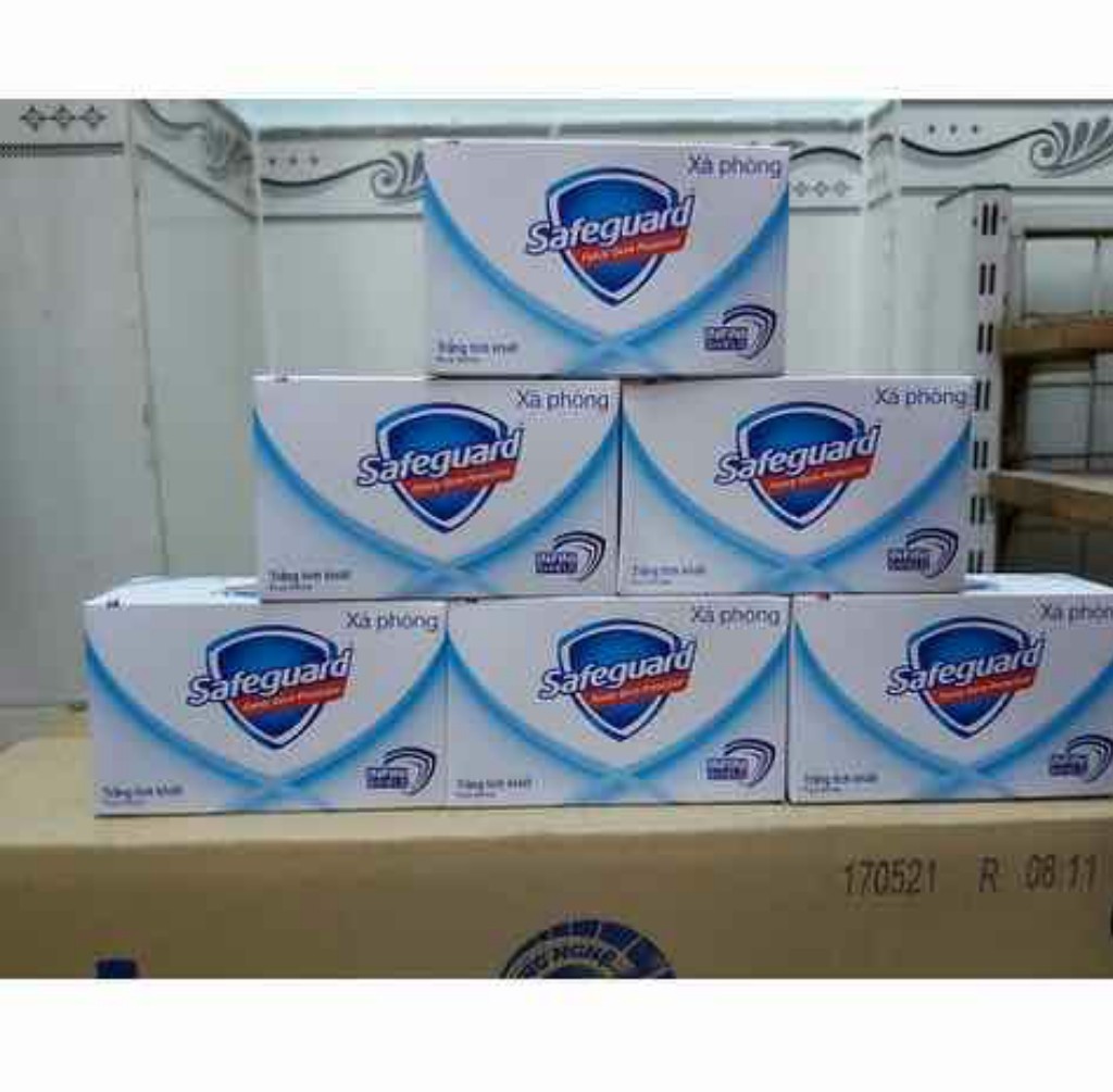 Combo 6 xà bông cục safeguard trắng tinh khiết 130g