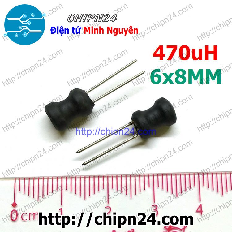 [5 cái] (KG2) Cuộn cảm 6x8mm 470uH DIP 1A