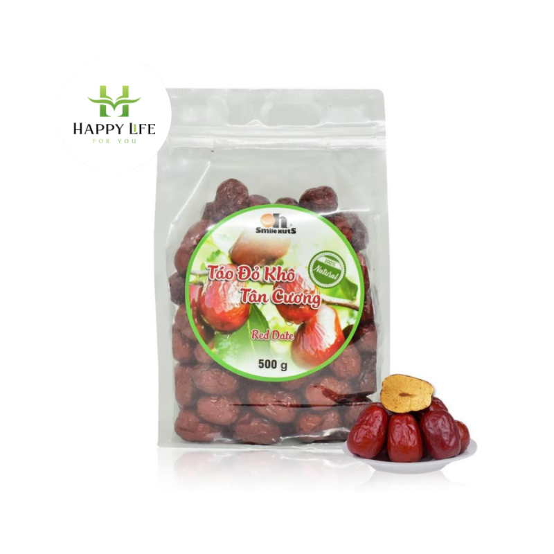 Táo đỏ khô tân cương size jumbo hộp 500g