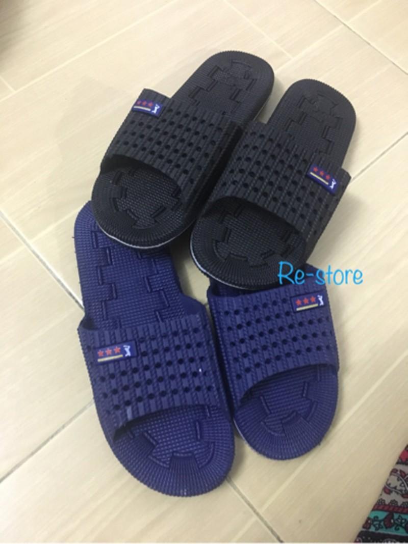 Dép nhựa 3 sao nam nữ quai ngang cao su êm chân chống trượt đi trong nhà, nhà tắm, văn phòng - D035