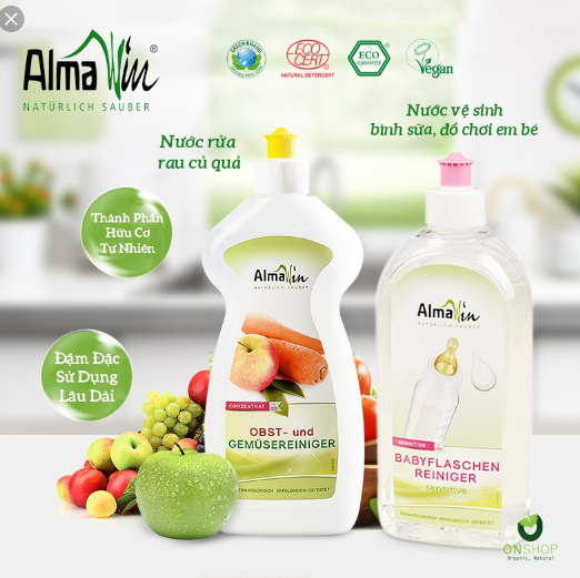 Nước Rửa Rau Củ Quả Hữu Cơ Almawin (500ml)