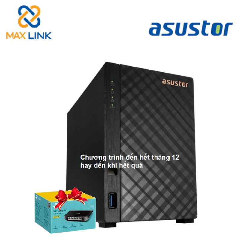 Thiết bị lưu trữ NAS Asustor DRIVESTOR 2 AS1102T thay thế cho AS1002T V2 MaxLink