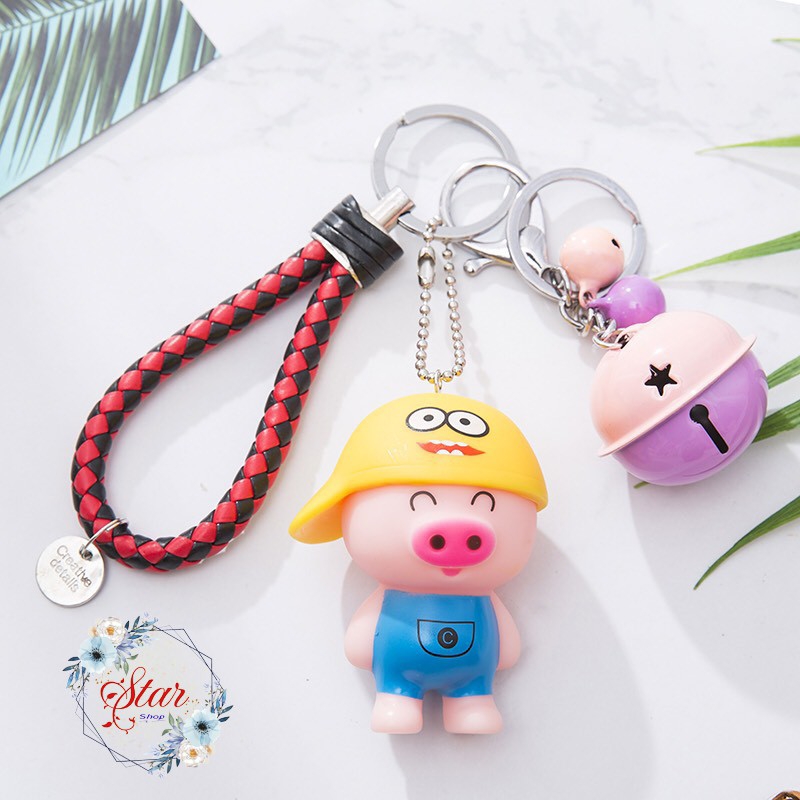 Móc Khóa Chuông Hình Lợn Kute A05