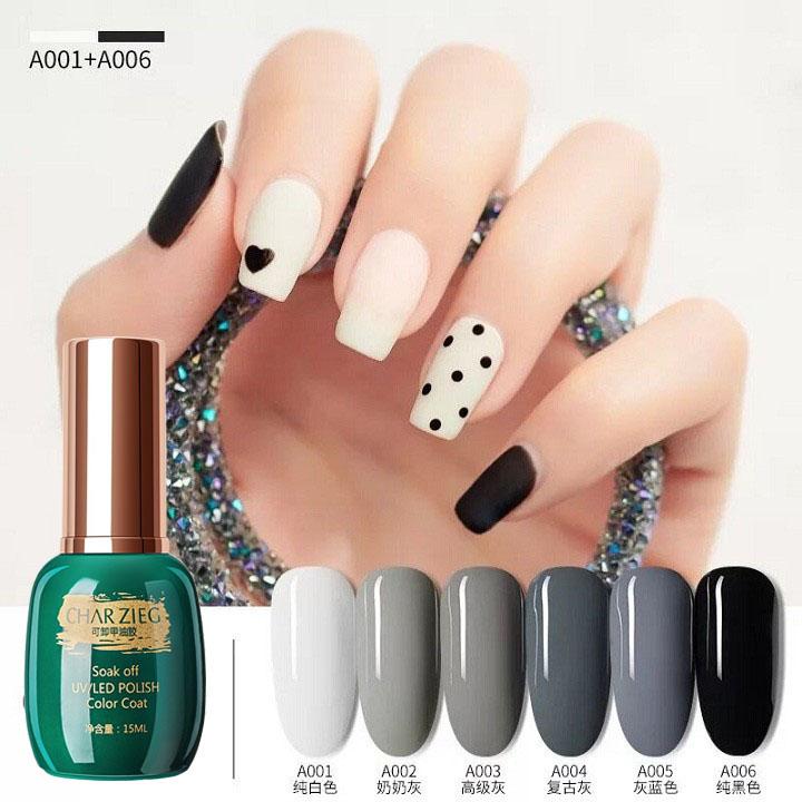 [HCM]Sơn gel Charzieg bảng màu 01-06 15ml