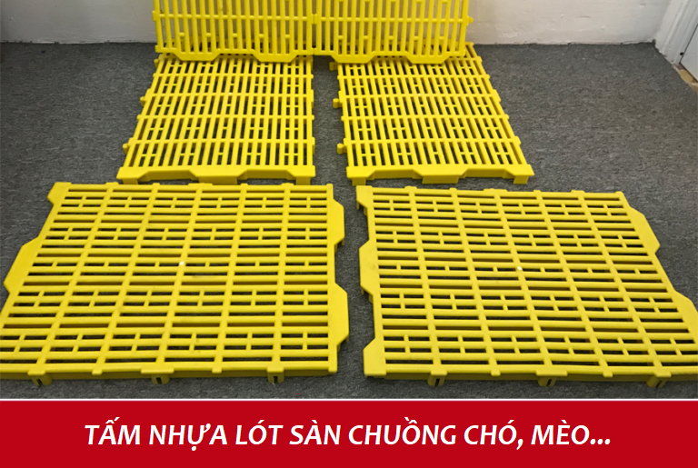 bộ 6 Tấm lót sàn nhựa vệ sinh cho chó mèo( 40x55cm X 6 TẤM màu VÀNG)-HÀ NỘI