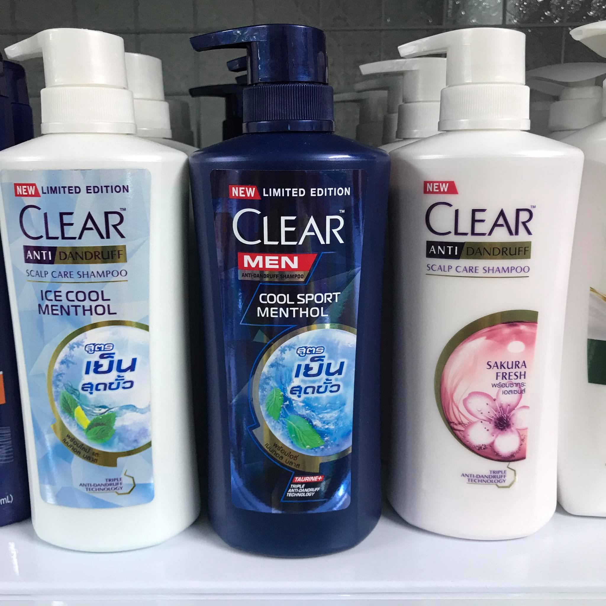 [HCM][Mẫu mới] Dầu gội Clear Bạc hà 370ml Thái Lan
