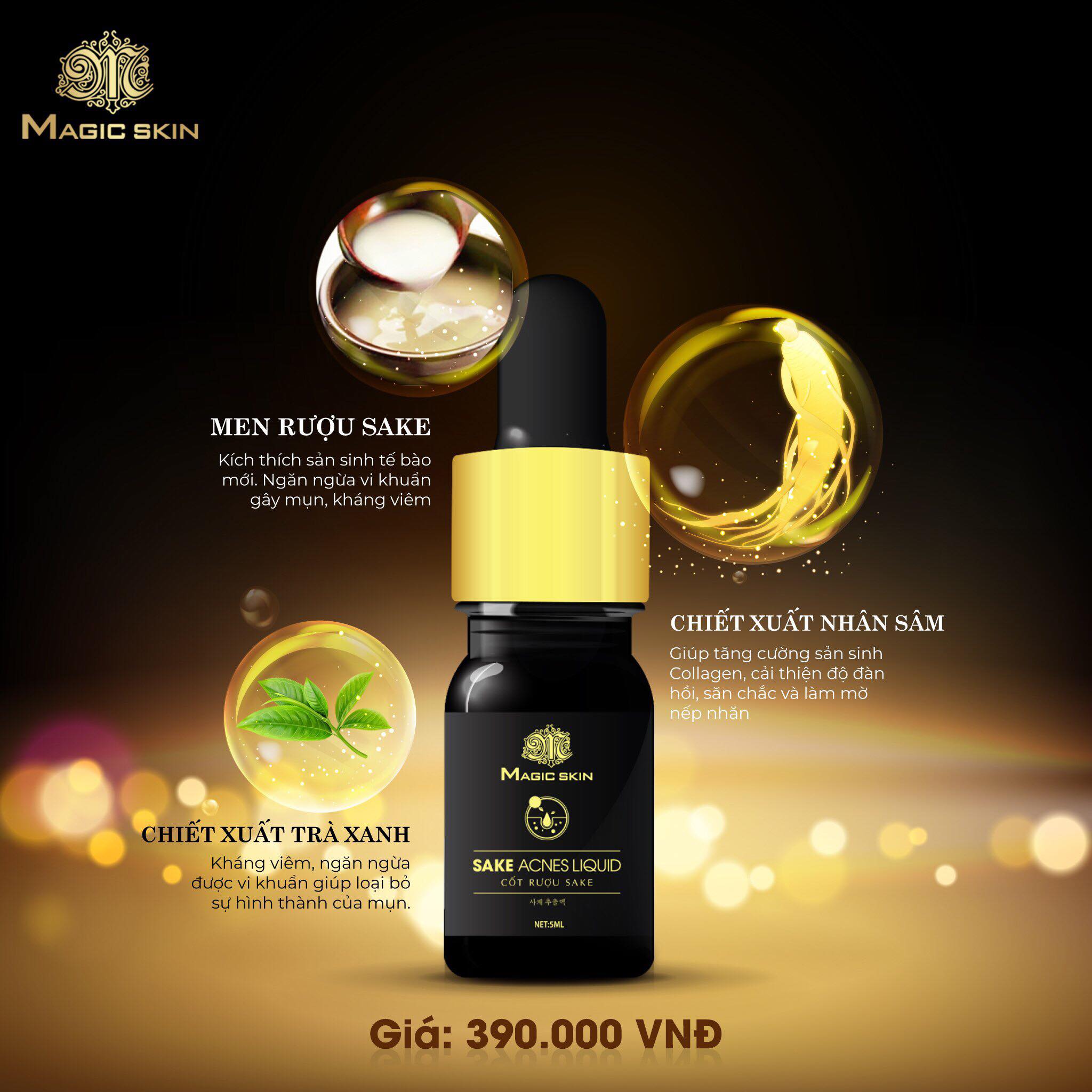 COMBO NGỪA MỤN SÁNG DA cho làn da sạch mụn hết thâm sạm Magic Skin