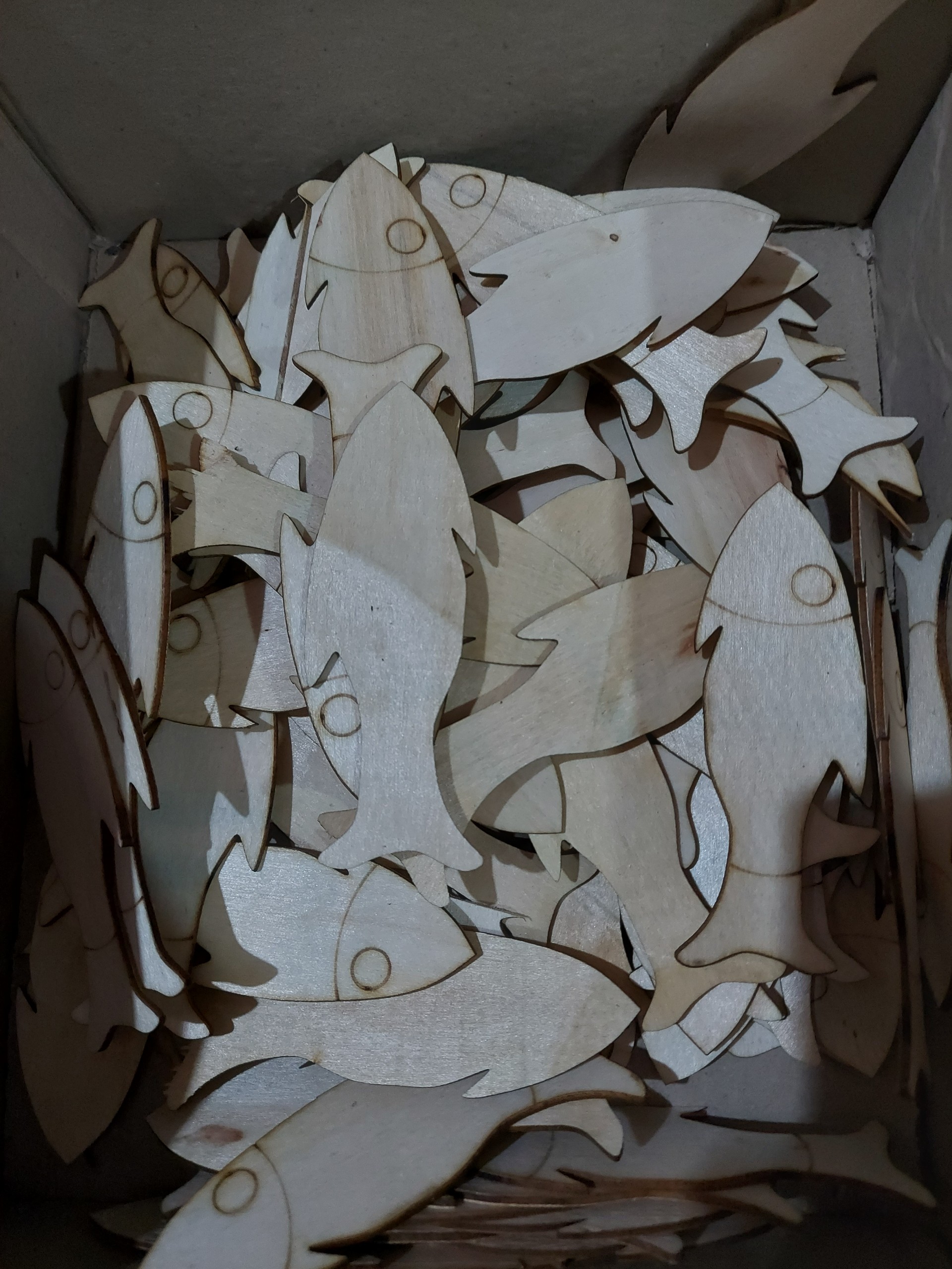 cá gỗ tô màu cá gỗ decor con thú tô màu decor
