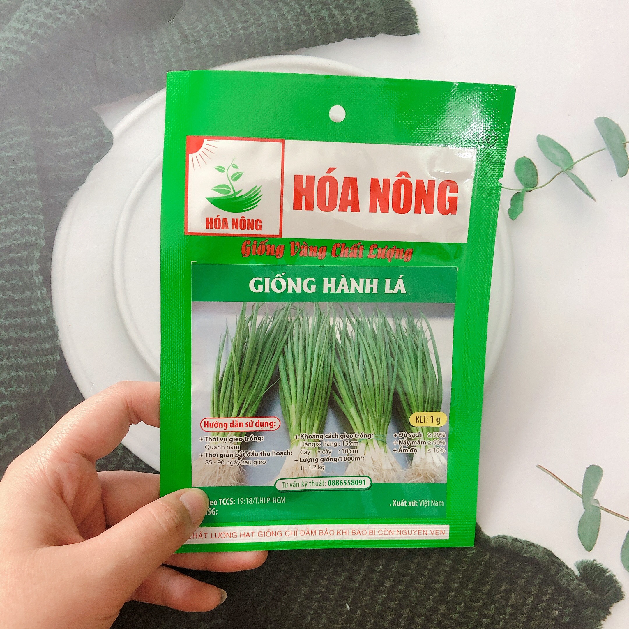 [HCM]Hạt giống hành lá HN gói 1gr