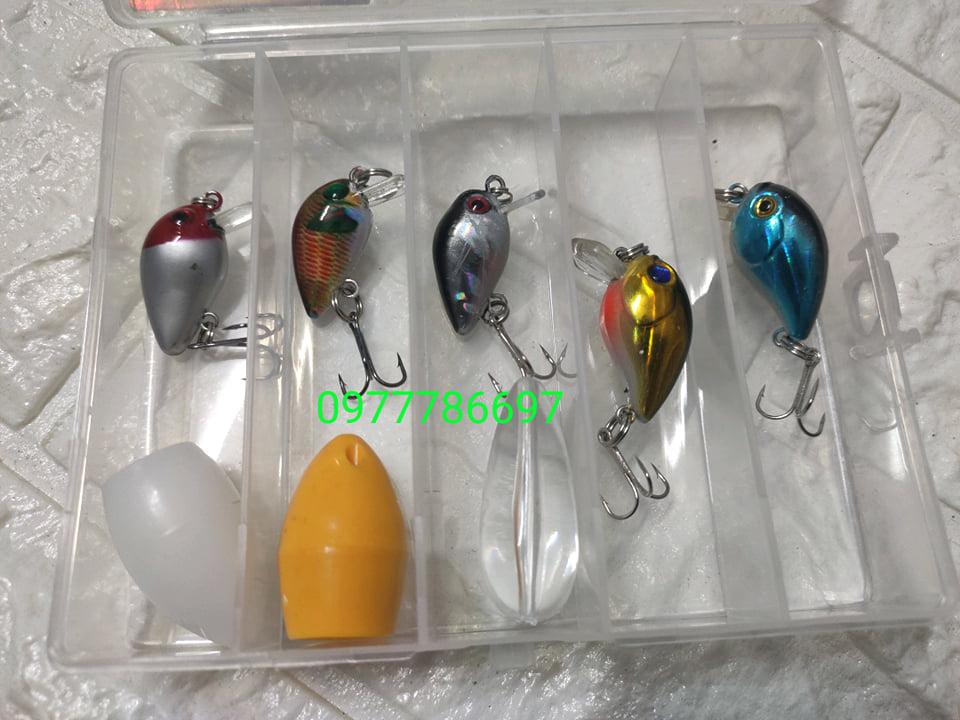 mồi ruồi câu cá rô phi combo 5 con kèm 3 phao trợ lực