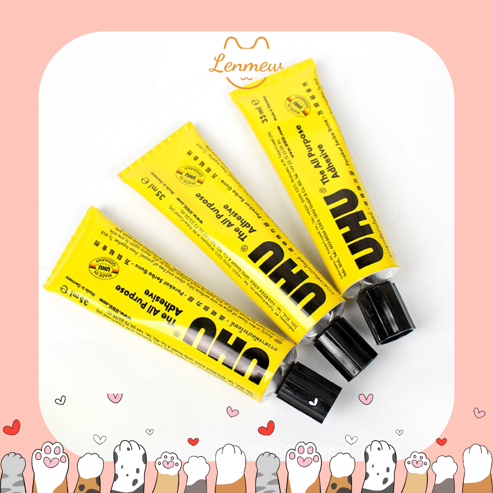 Keo dán đa năng UHU (35ml) - Dán vải, mắt, mũi thú