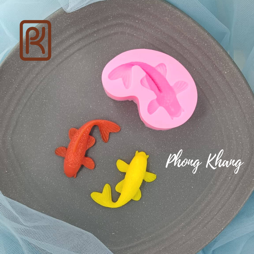 Khuôn silicon 4d Phong Khang làm rau câu cá koi