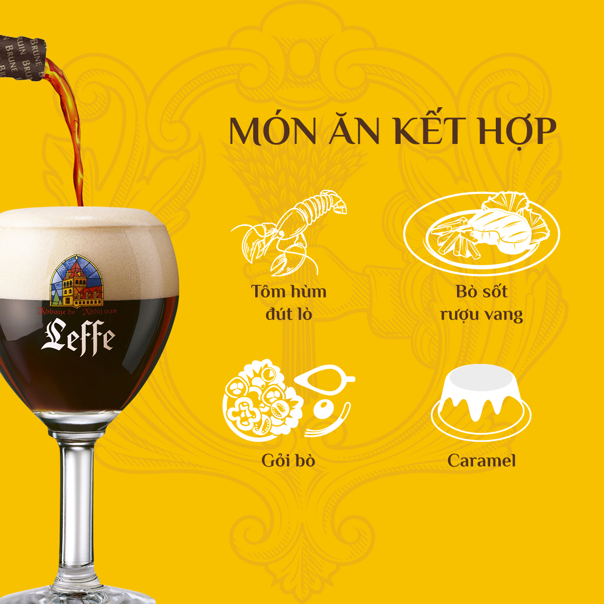 [7-9.7 VC ĐẾN 800K+FS] Thùng 24 Chai Bia Ale Leffe Brune (Leffe Nâu) (330ml/ chai)