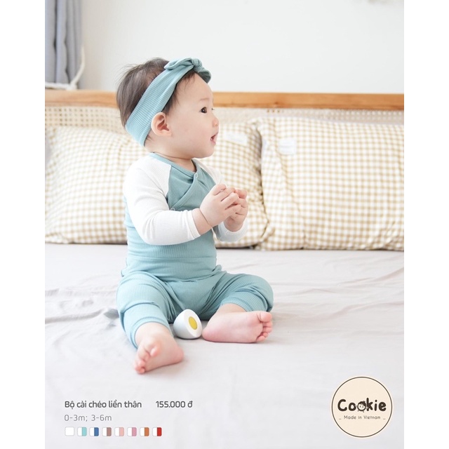 Turban- băng đô cho bé gái 0-6 tháng- Cookie (8 màu)