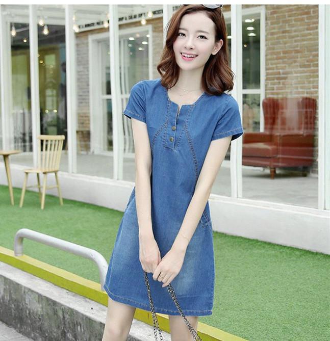 Đầm Jean Suông khanh